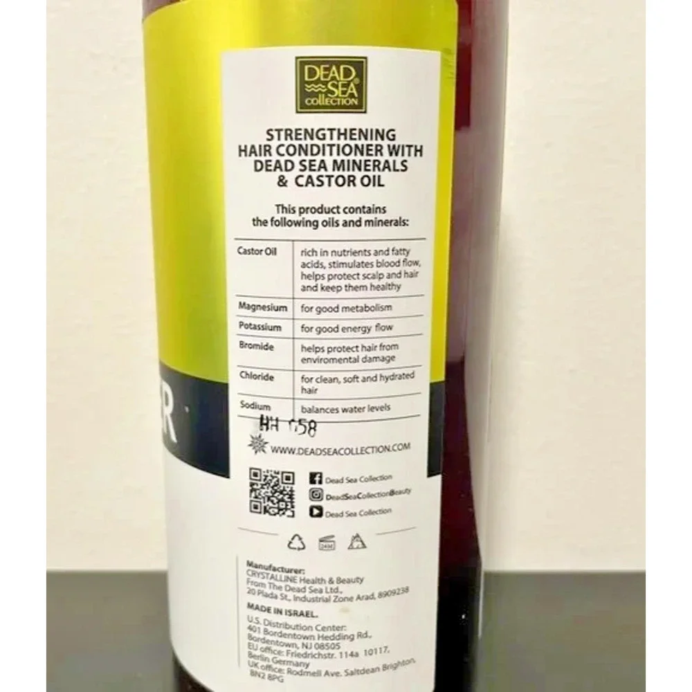 Dead Sea Collection Strengthening Conditioner Castor Oil • NEW • 30.6 oz
